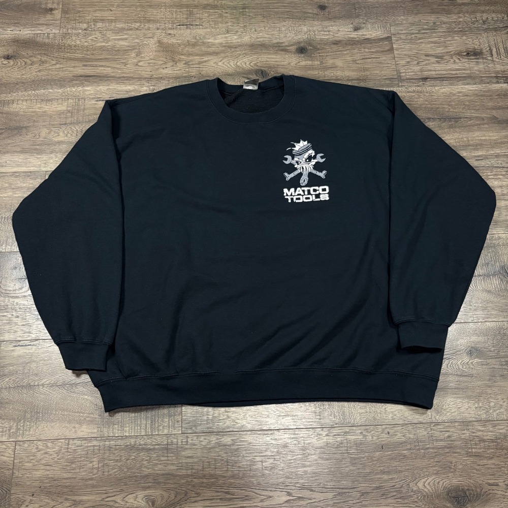 Matco Tools Mens 4XL Black Graphic Crewneck Sweatshirt Heavy Blend Fleece Skull